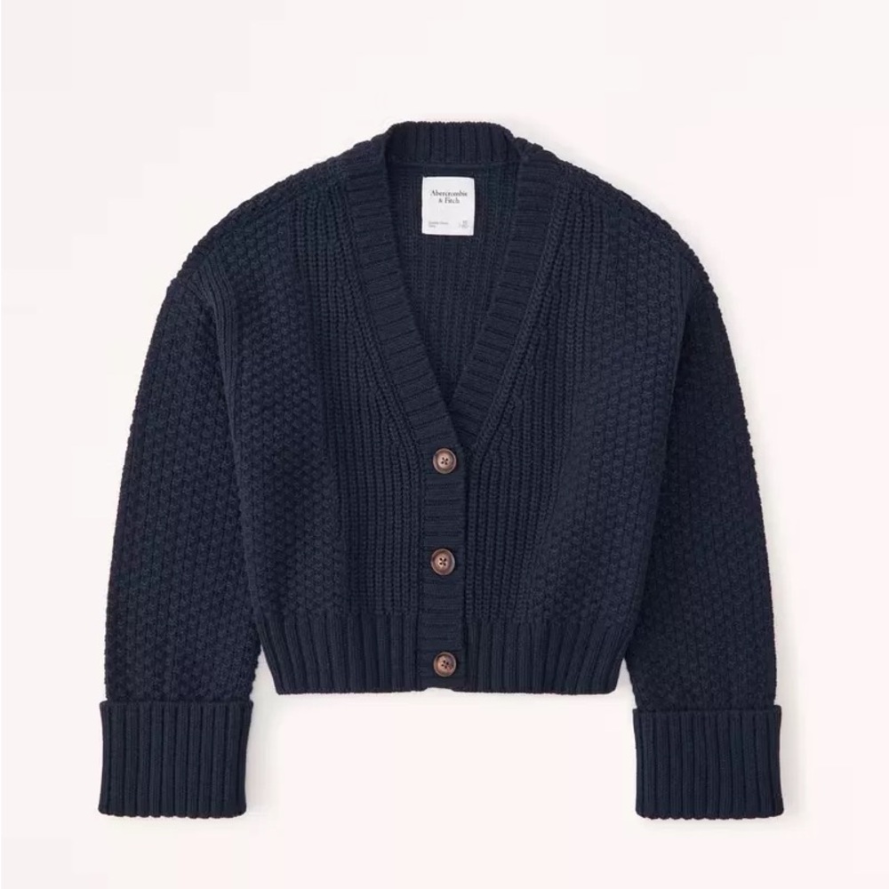 Abercrombie & Fitch Cotton Seed Stitch Cardigan